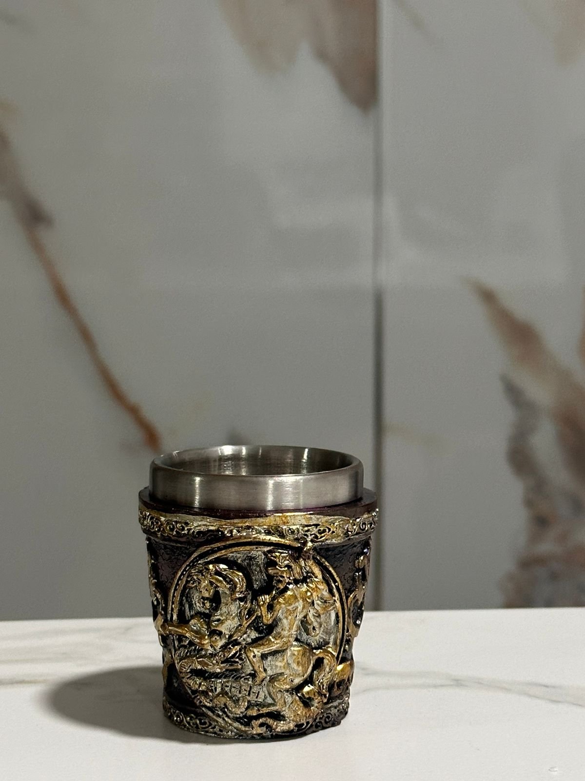 🐴 Copa Shot Metálica con Diseño de Caballo ✨ Chupito Ecuestre Resistente y Original | Ideal para Fiestas, Coleccionistas y Regalo Único 🖤🥃