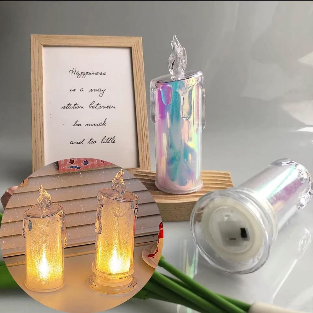 vela de pila color calido