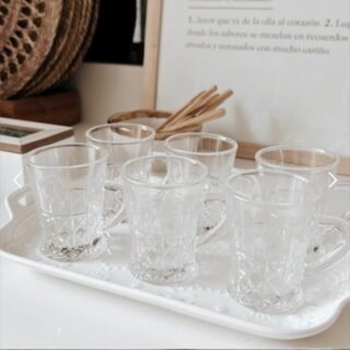 juego x 6 pocillos de cristal