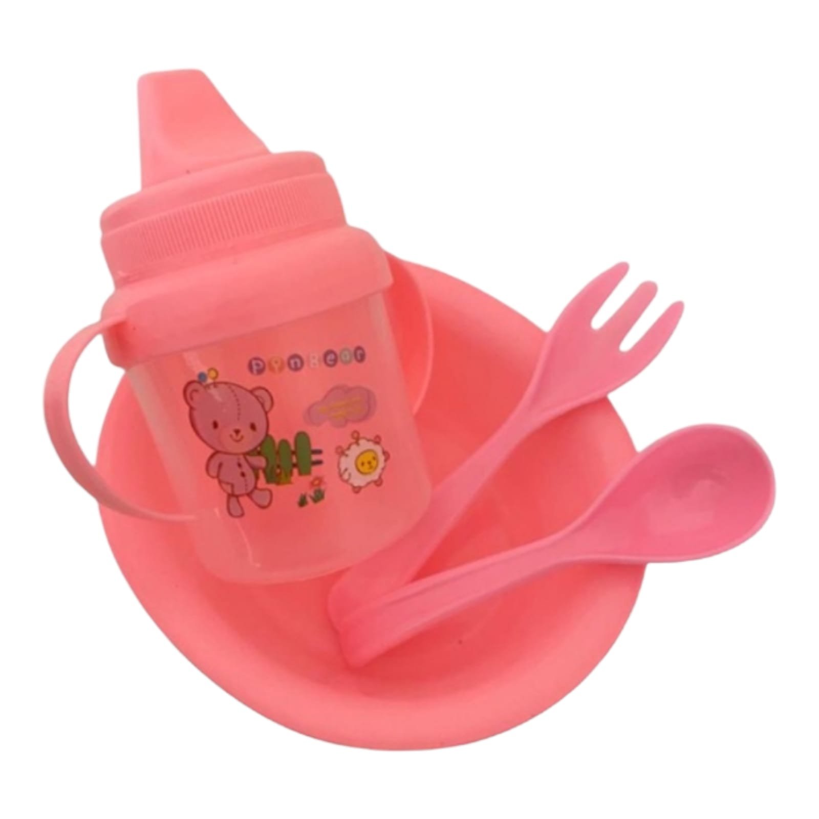 🍼 Vajilla Plástica para Bebés con Tetero ✨ Set Infantil Completo Antiderrame | Seguro, Resistente y Fácil de Limpiar 👶✅