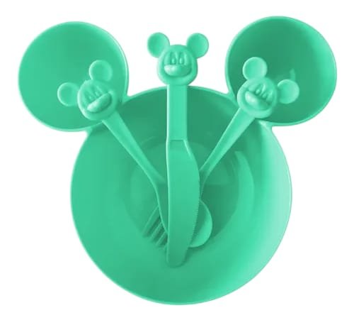 vajilla de plastico para niños con diseño de mikey mouse