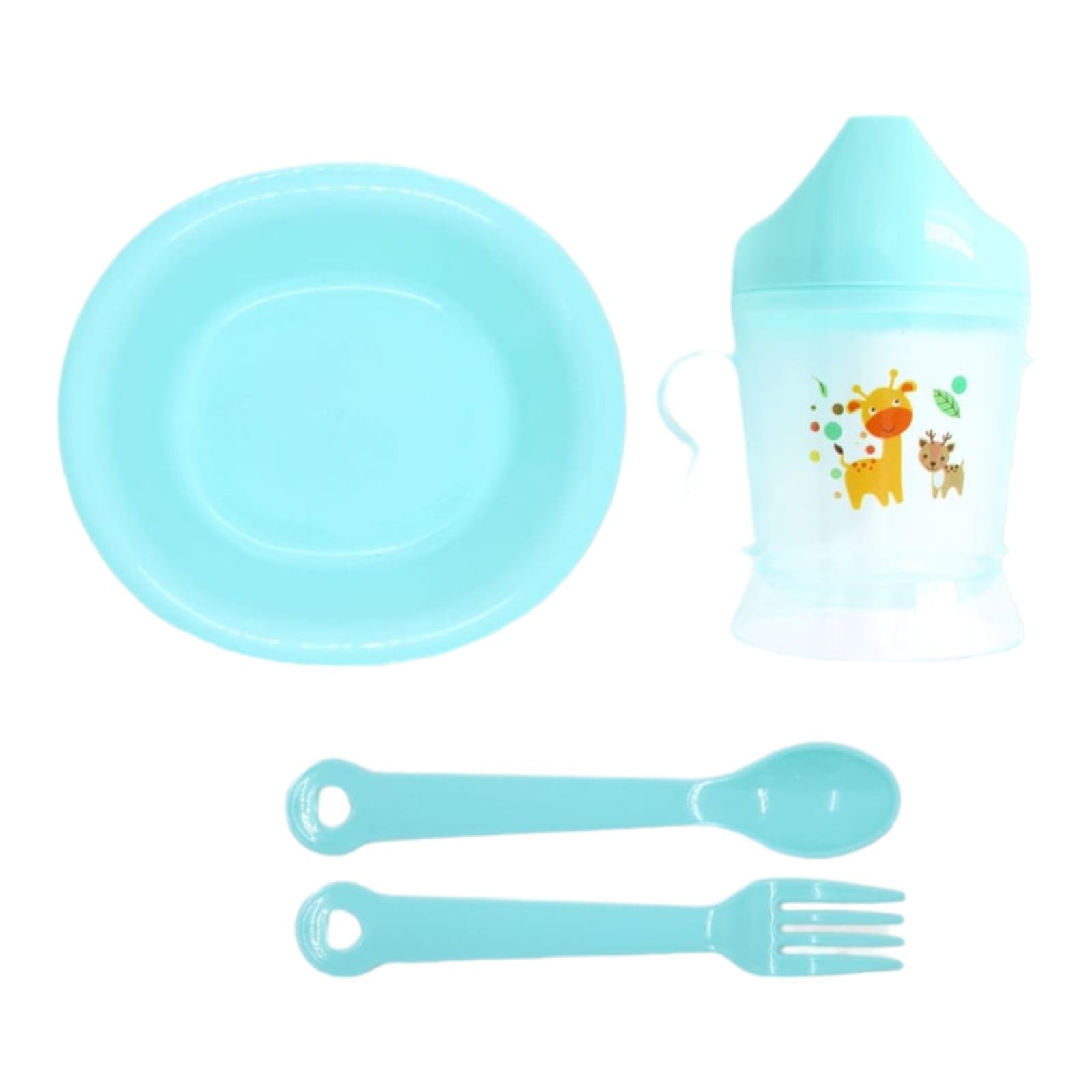 🍼 Vajilla Plástica para Bebés con Tetero ✨ Set Infantil Completo Antiderrame | Seguro, Resistente y Fácil de Limpiar 👶✅