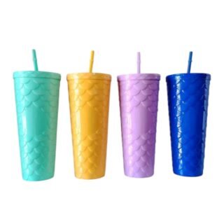 vaso pitillo de 750ml con estilo de starbucks