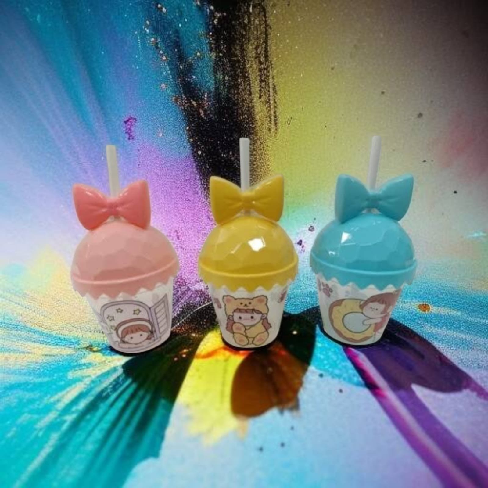 🎀 Vaso Pitillo con Diseño de Niña y Moño ✨ Vaso Kawaii Aesthetic con Pitillo | Cute, Original e Ideal para Bebidas Frías y Regalos 🌸💕