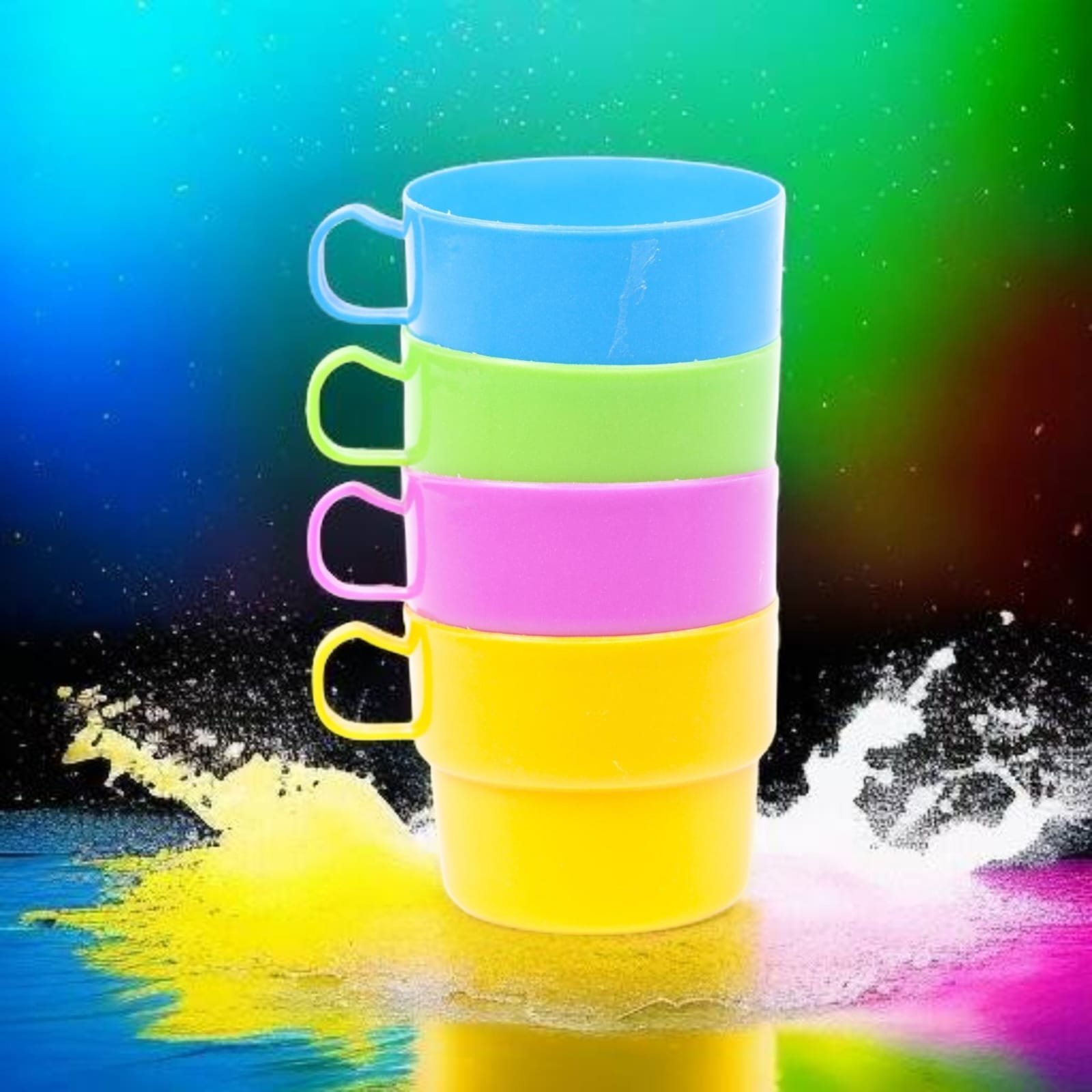 ☕ Juego x4 Pocillos Plásticos ✨ Set de Tazas Resistentes y Reutilizables | Ideales para Café, Hogar y Uso Diario 🍵✅
