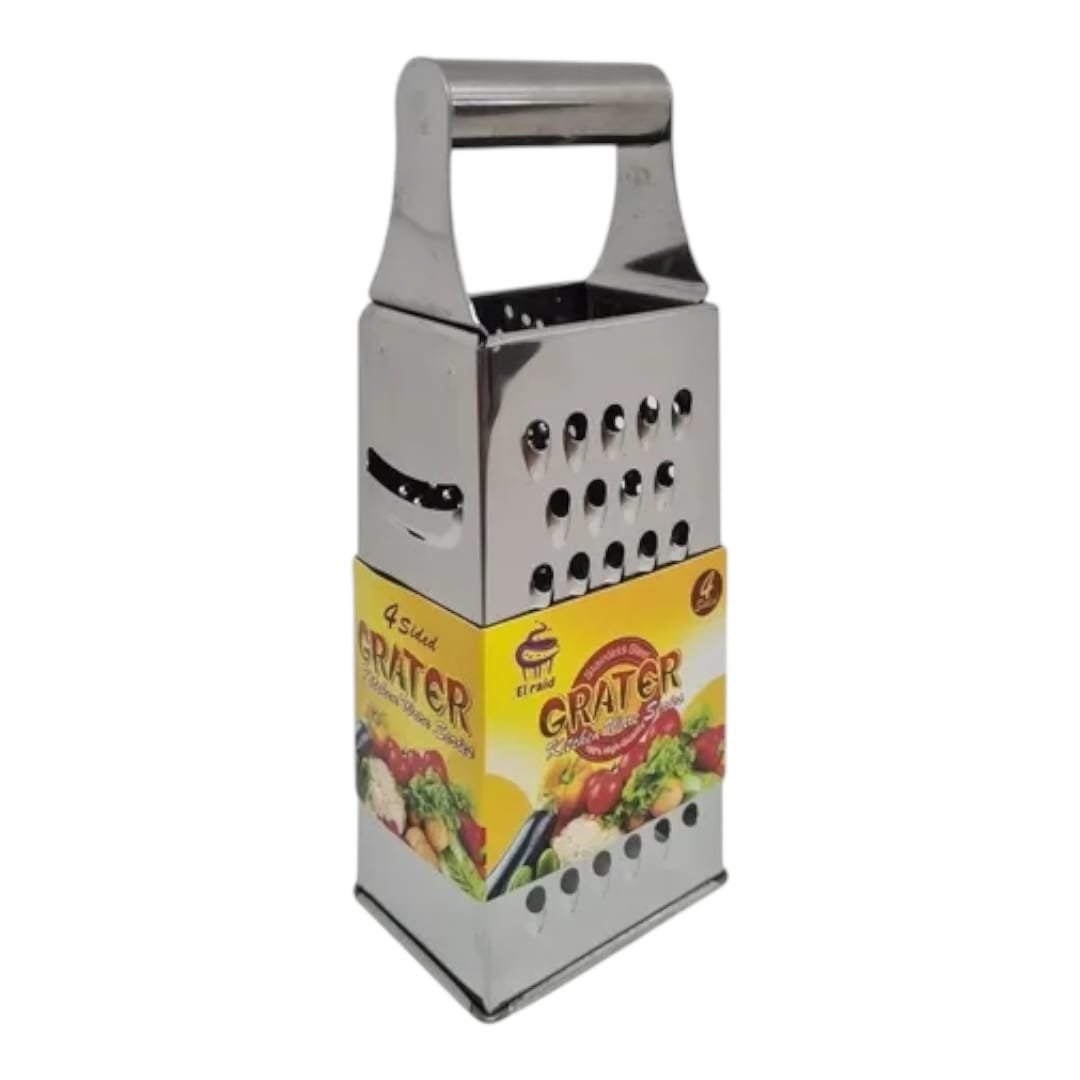 🧀 Rayador 4 Caras Metálico Grande ✨ Rallador Multiusos Profesional | Resistente y Fácil de Limpiar 👨🍳✅