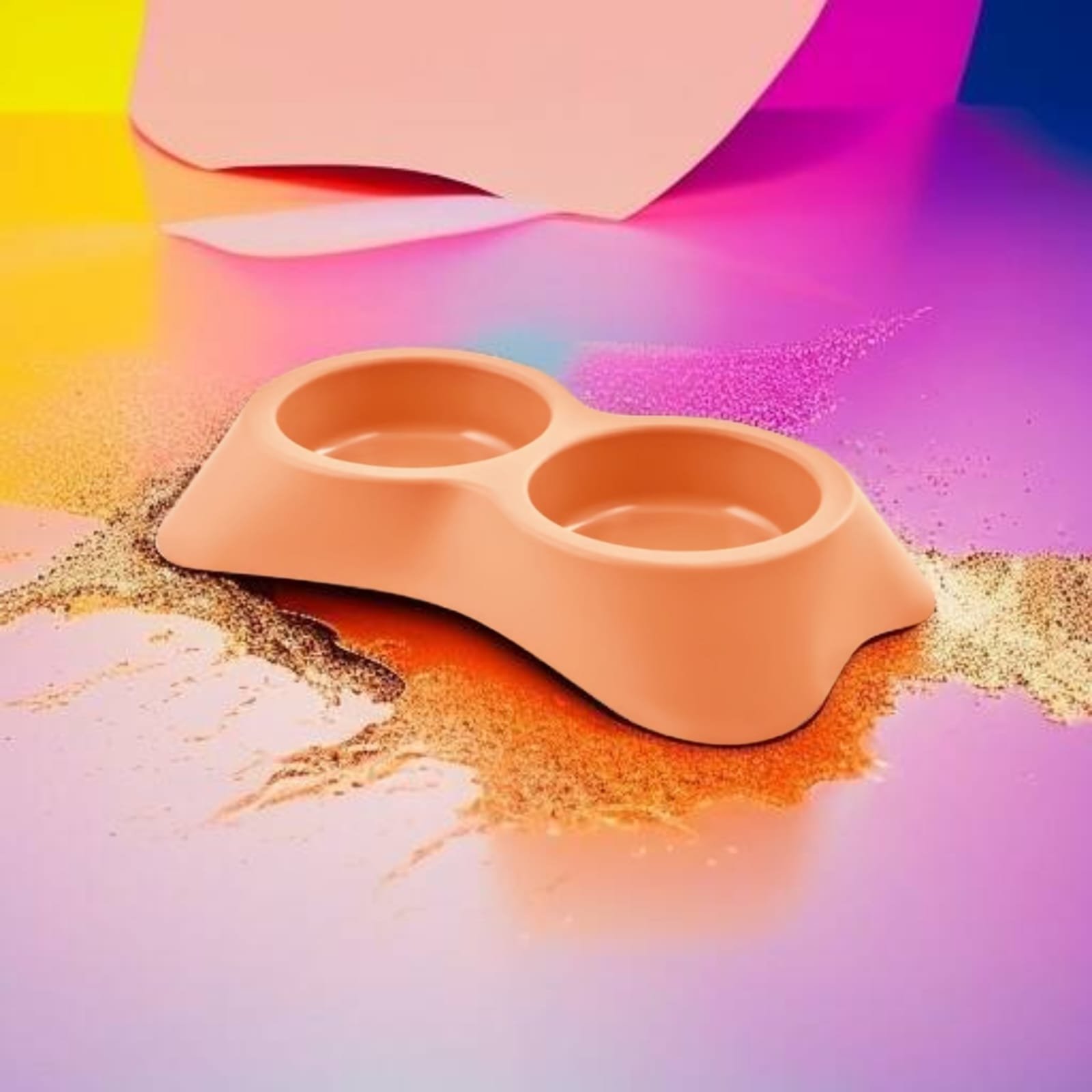 🐾 Plato Doble para Mascotas Pequeñas ✨ Comedero y Bebedero 2 en 1 | Antideslizante y Fácil de Limpiar 🐶🐱