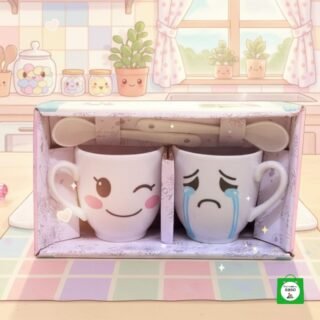 juego de pocillos tinteros con cucharas