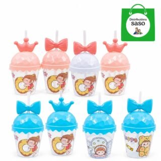 🎀 Vaso Pitillo con Diseño de Niña y Moño ✨ Vaso Kawaii Aesthetic con Pitillo | Cute, Original e Ideal para Bebidas Frías y Regalos 🌸💕