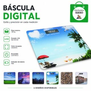 ⚖️ Pesa Digital con Diseño Moderno ✨ Báscula Digital Aesthetic y Precisa | Ideal para Hogar, Cocina y Control de Peso 💪✅