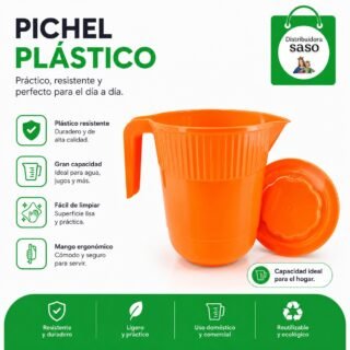 jarra plastica  para jugo de 1 litro  con tapa