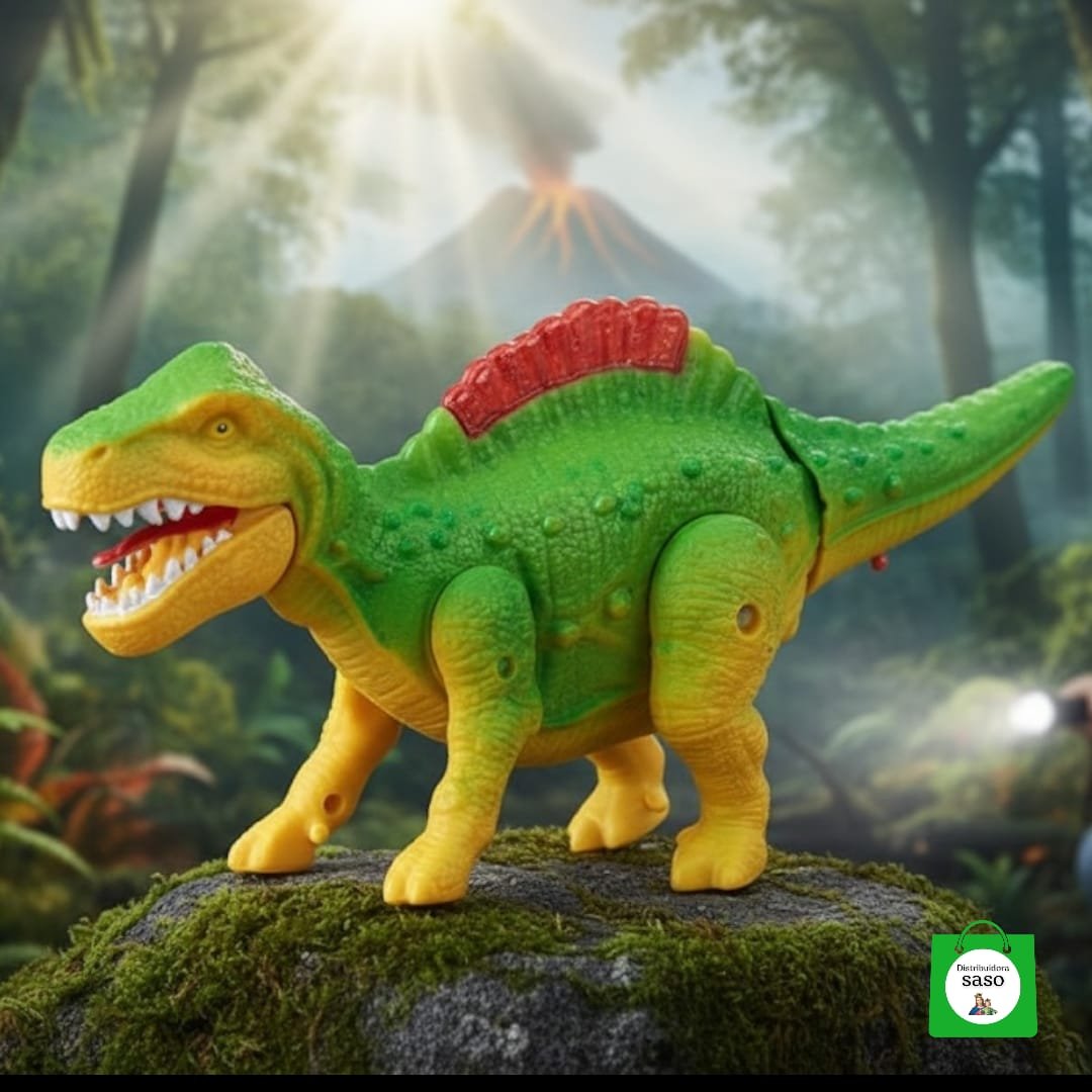 dinosaurio con sonido,movimiento y luces
