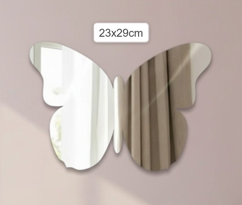 espejo acrilico de 23x29cm en forma de mariposa