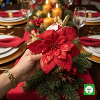 flor de navidad roja