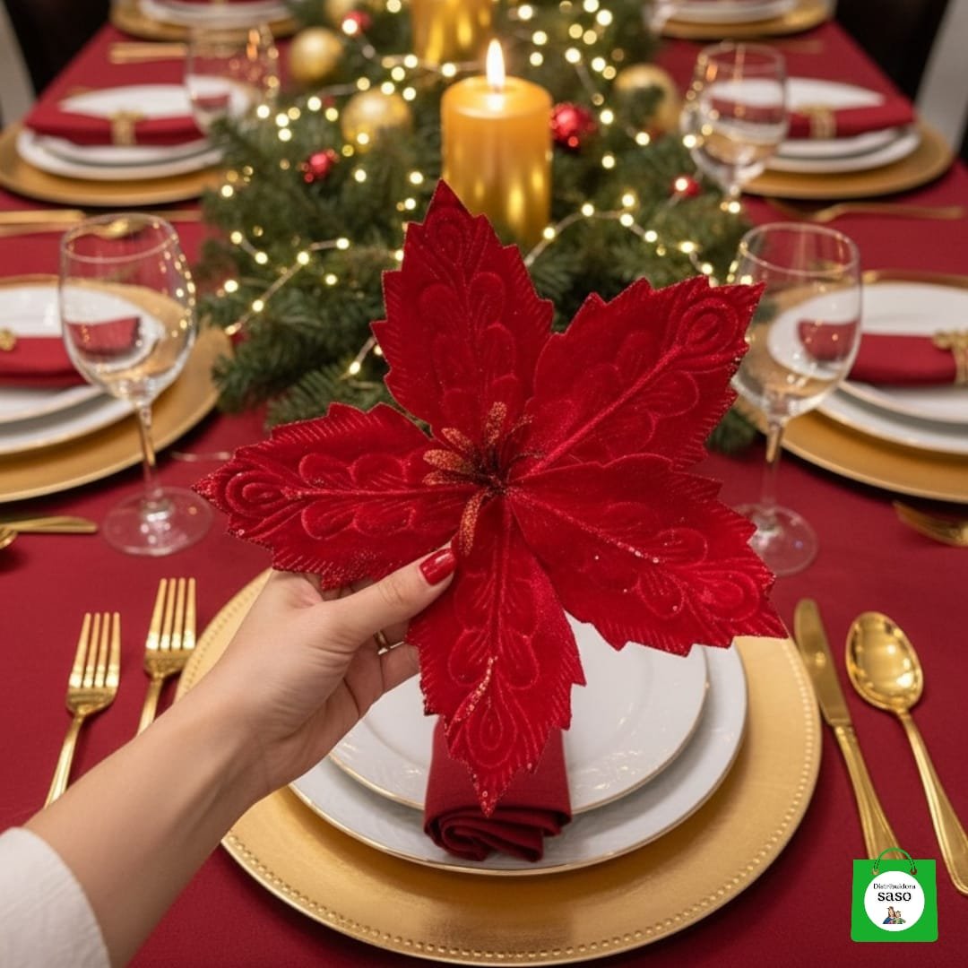 flor de navidad roja