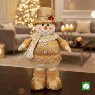 muñeco de nieve patas largas de navidad