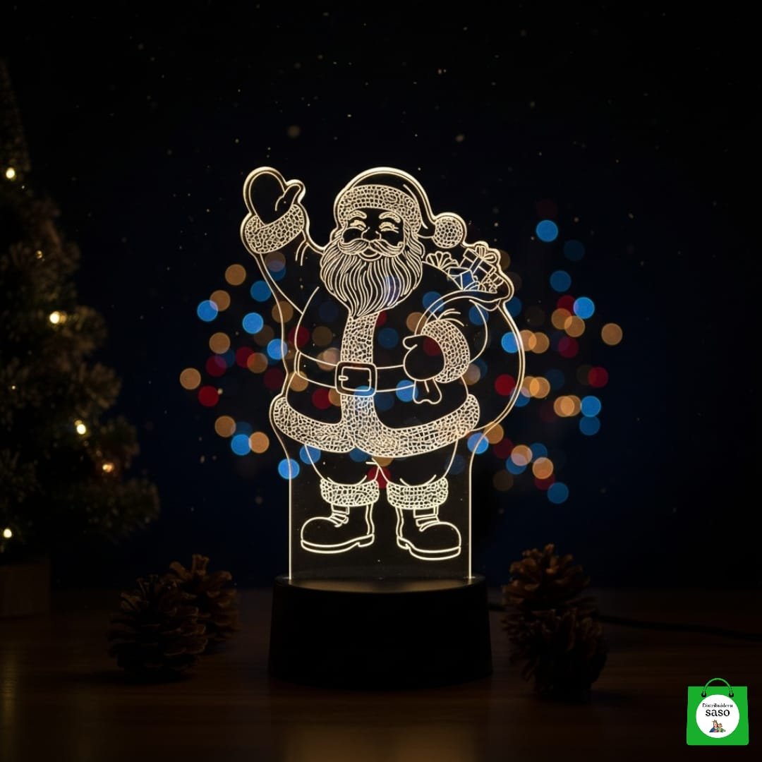 papa Noel con luz