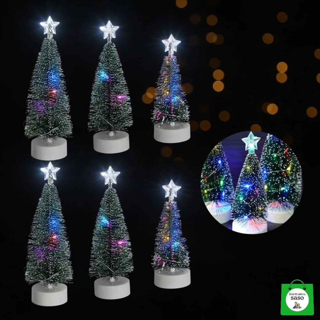 mini arbol de navidad con luz