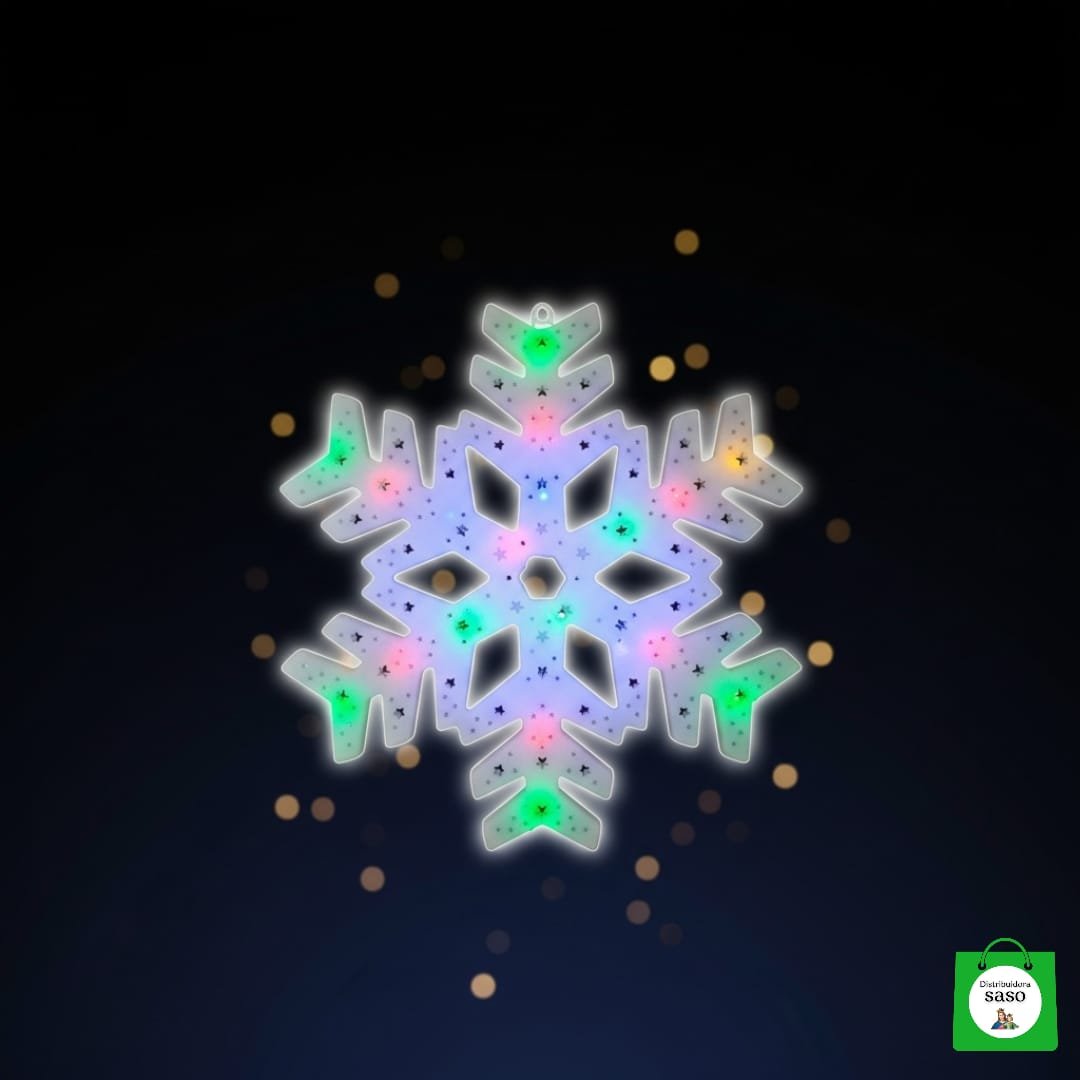 figura de luz de navidad en forma de copo de nieve