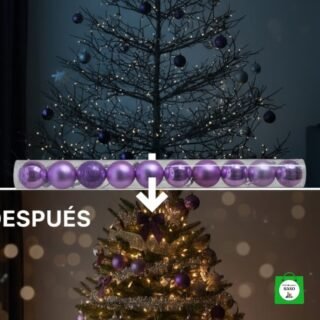 bola de navidad color morado 10cm