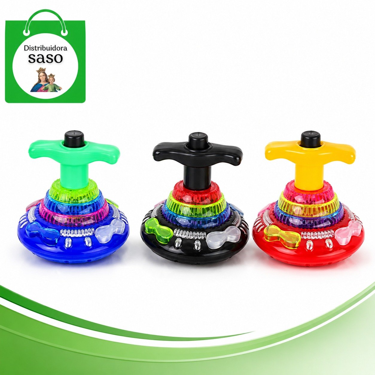 🌀 Trompo Bailarín con Sonido y Luces ✨ Juguete Giroscópico Interactivo | Colores y Diversión Garantizada 🎵🌈