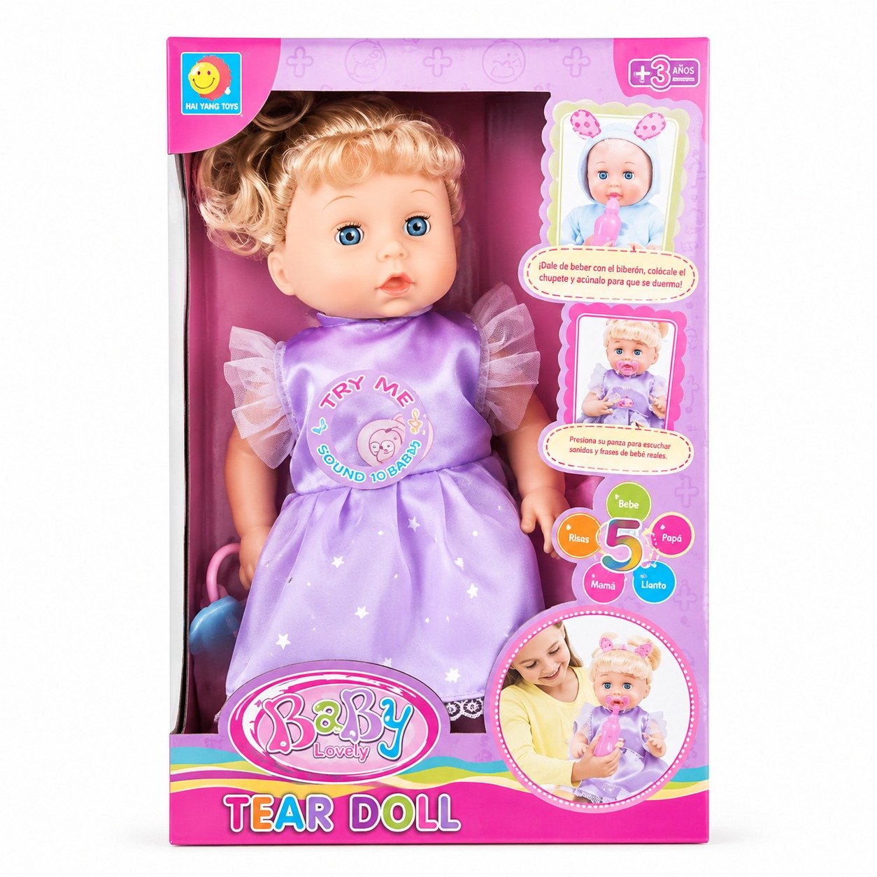 👧 Muñeca con Lágrimas Reales ✨ Bebé Interactivo que Llora de Verdad | Juguete Emocional para Niñas 💧🎀