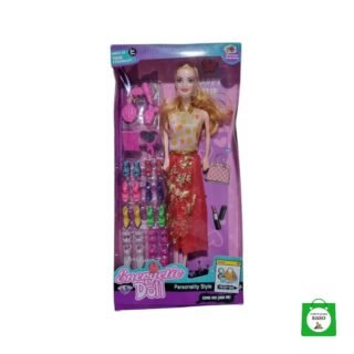 muñeca de niña con cambio de ropa