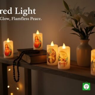 set x 24 velas con diseño religioso