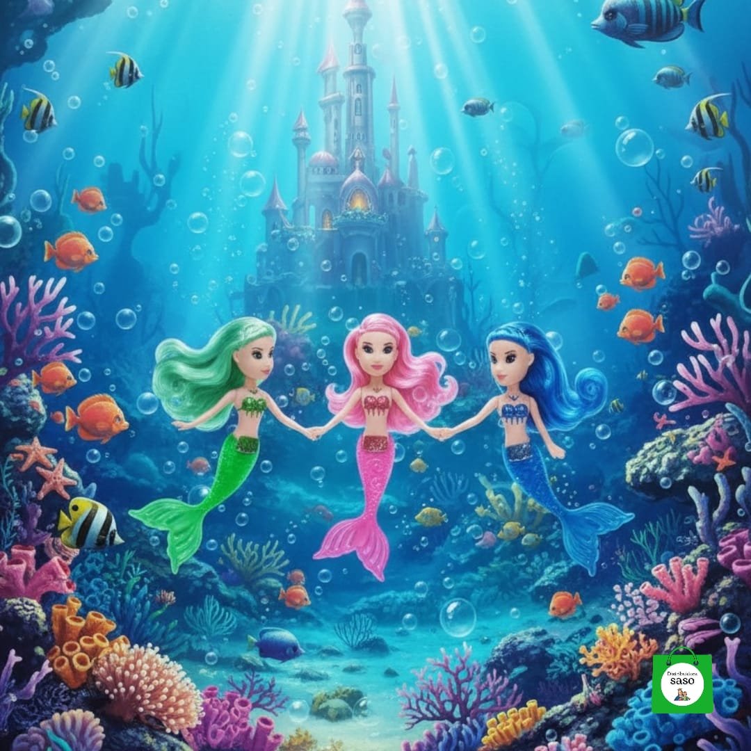 set x 3 muñecas de sirena