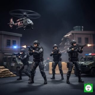 figura de accion de policía pequeño