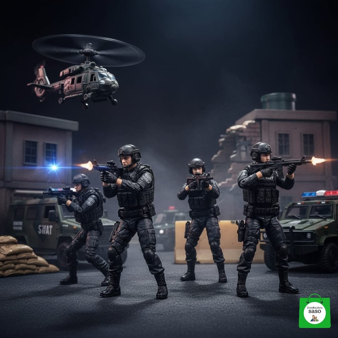 figura de accion de policía pequeño