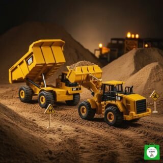 dúo de camiones de construcción juguete