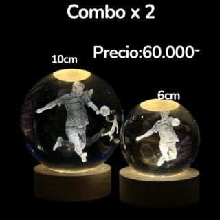 dúo de esferas de Messi de 6cm y 10cm