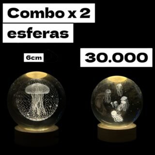 dúo de esferas de medusa de 6cm