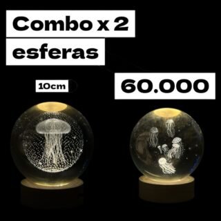 dúo de esferas de medusa de 10cm
