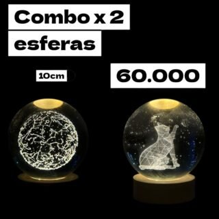 dúo de esferas de 10cm