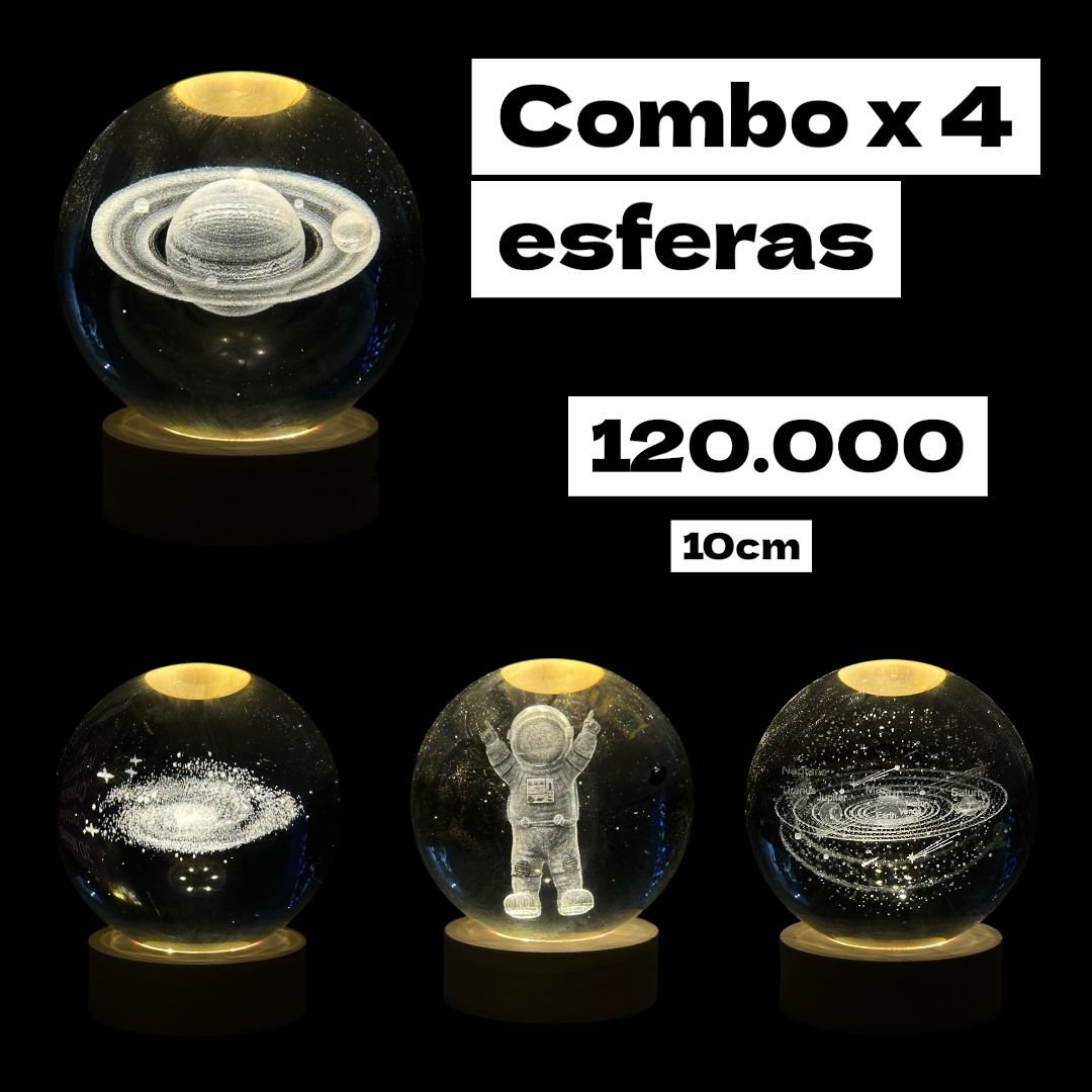 🌌🪐 Set x4 Esferas Decorativas Galaxia 10cm — La Magia del Cosmos en tu Hogar