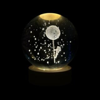 esfera de luz del astronauta subiendo a la luna de 10cm