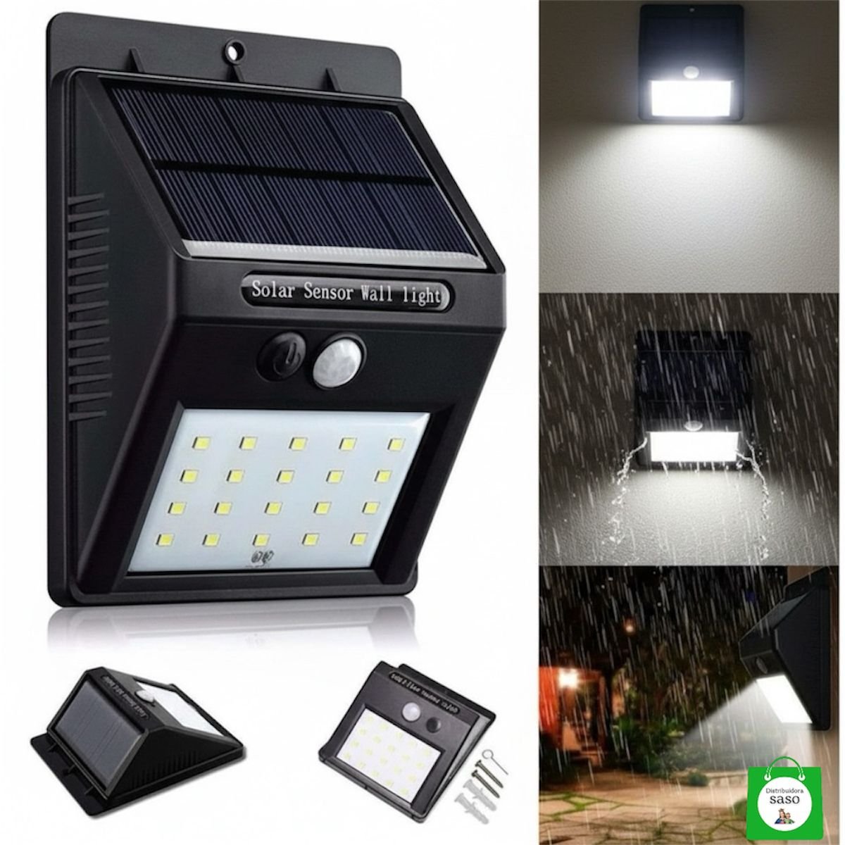 ☀️ Lámpara LED Panel Solar Pequeña – Sensor de Movimiento & Resistente al Agua | Iluminación Interior & Exterior | Ahorro Energético
