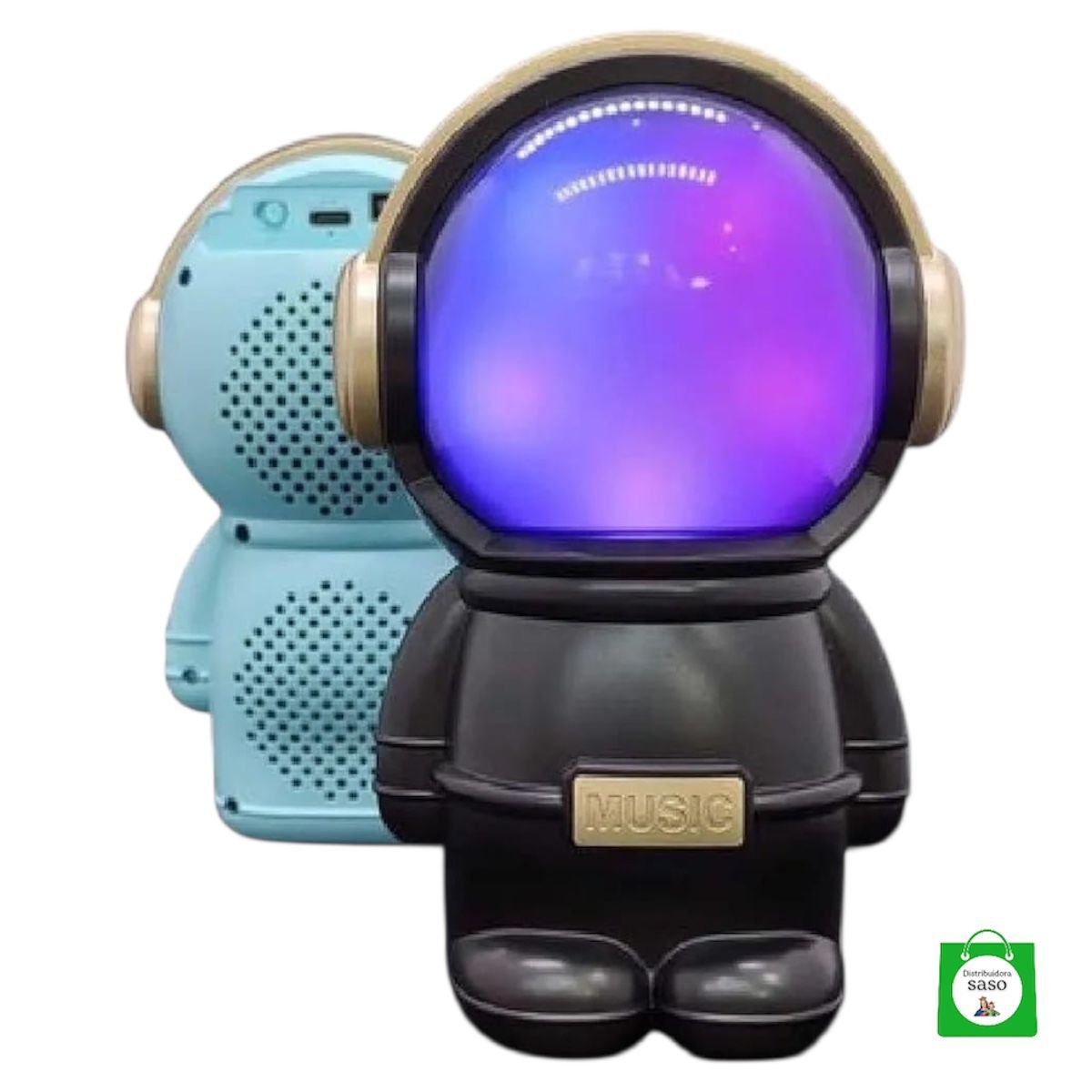 🚀 Parlante Bluetooth Astronauta LED Mediano – Luces LED de Colores & Batería Recargable USB | Altavoz Inalámbrico Decorativo para Toda la Familia