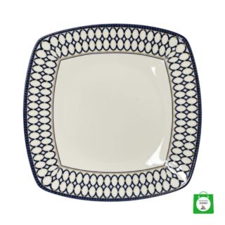 🍽️ Plato Plano de Cerámica 18cm — Diseño Geométrico Moderno para el Hogar ✨