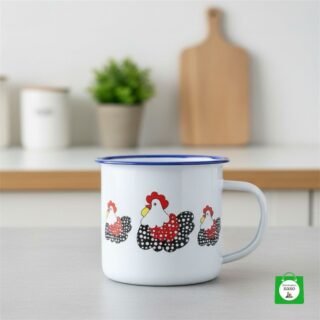 🏡 PeltreClásico — Pocillo mediano Esmaltado ¡El Sabor de la Abuela en cada Sorbo! ☕💛