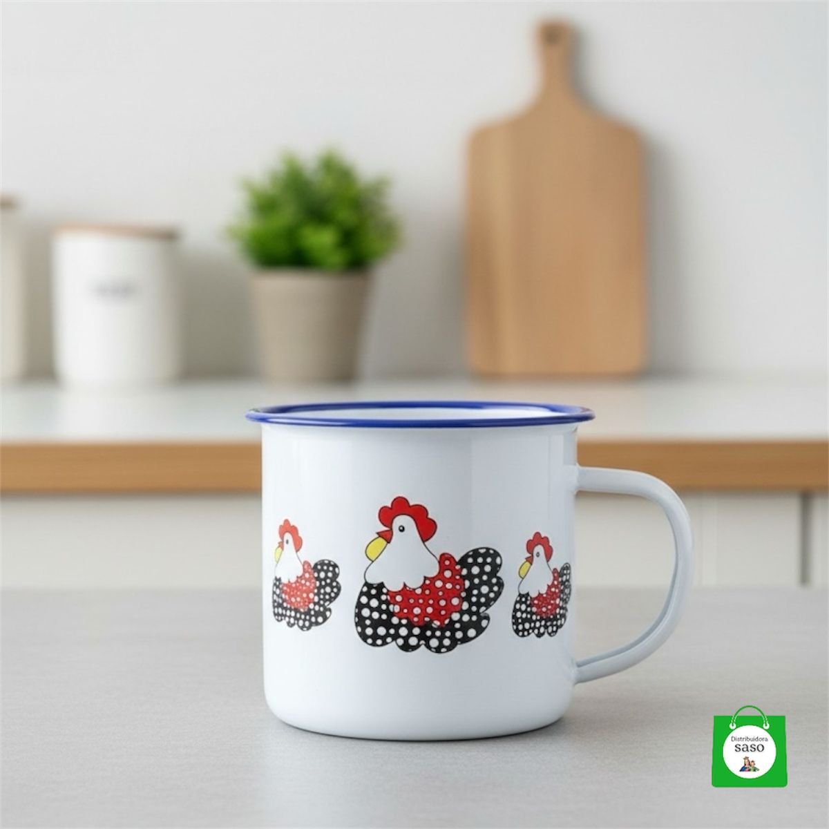 🏡 PeltreClásico — Pocillo mediano Esmaltado ¡El Sabor de la Abuela en cada Sorbo! ☕💛
