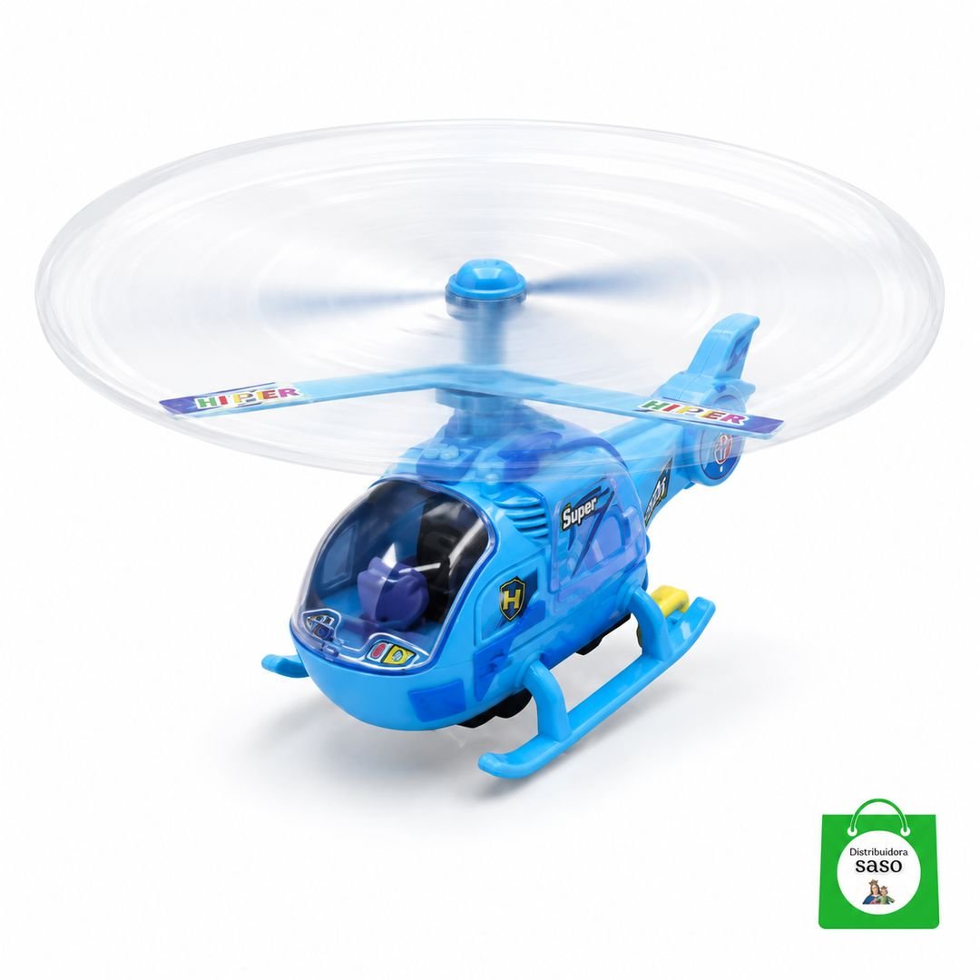 🚁🌟 Mini Helicóptero de Impulso con Lanzador Colores Surtidos — Lanza, Vuela y Diviértete sin Límites