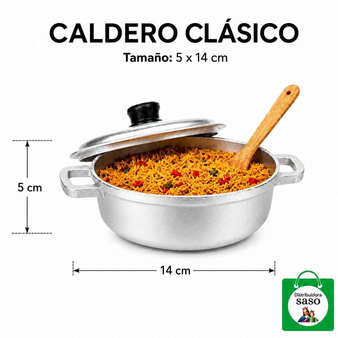 🍲🔥 Caldero Aluminio #0 con Tapa y Asas — El Clásico Infaltable Compatible con toda Estufa
