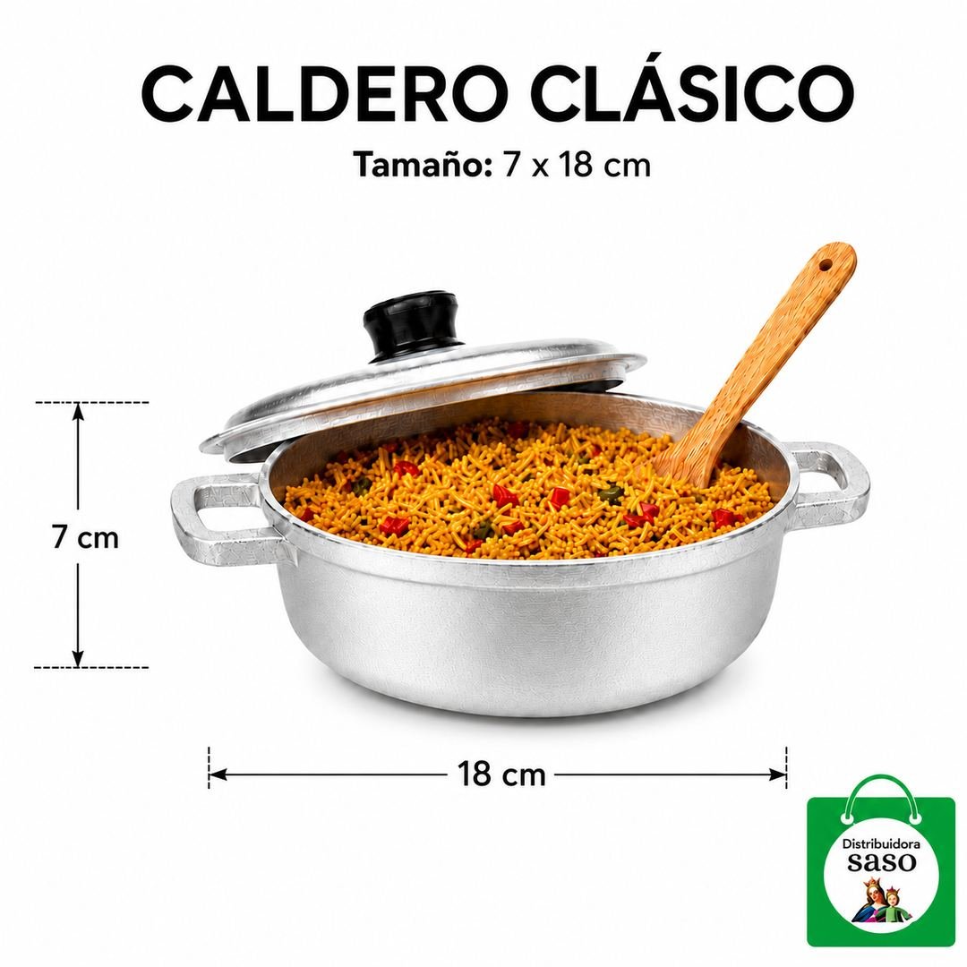 🍲🔥 Caldero Aluminio #1 con Tapa y Asas — El Clásico Infaltable Compatible con toda Estufa
