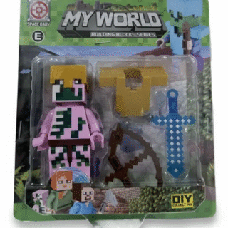 ⛏️🎮 Figura Armable Tipo Lego Minecraft — Construye tu Mundo Pixelado Bloque a Bloque