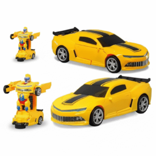 🚗🤖 Carro Transformer Automático con Luces LED Sonidos y Movimiento 3-5 años — ¡Se Transforma Solo ante tus Ojos!