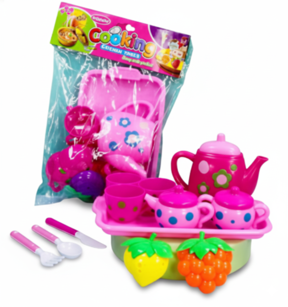 🍵👸 Kit Juego del Té Completo con Tetera Tazas y Platillos Colores Surtidos — La Pequeña Anfitriona que Sirve con Estilo