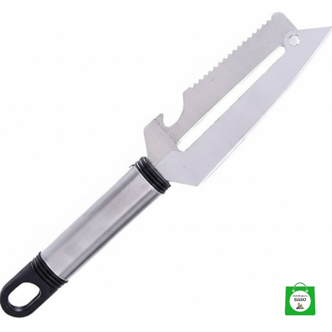 🛠️ Cuchillo 3 en 1: Multiusos + Pelador + Destapador — El Gadget Imprescindible en tu Cocina
